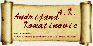 Andrijana Komatinović vizit kartica
